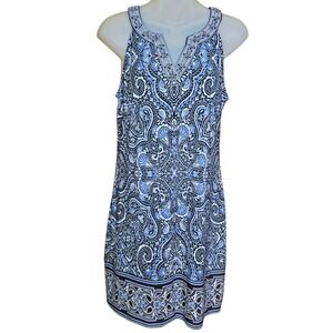 White House Black Market Womens Paisley Dress SP Boho Indie Festival Embroidered